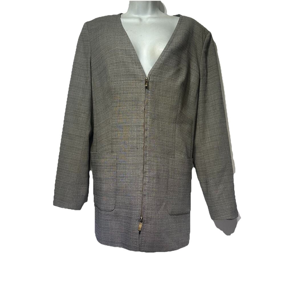 ESCADA wool silk full zip womens blazer jacket size 42
